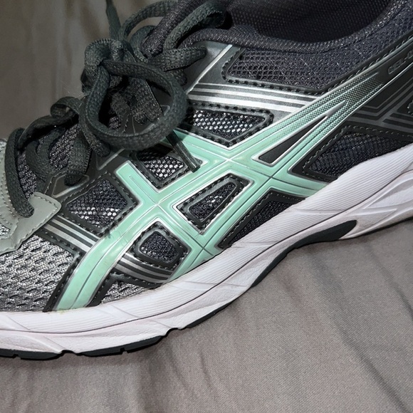 ASICS Gel Contend 4 Ortholite Sneakers Womens Mid Grey/Glacier Sea/Silver - Picture 6 of 6